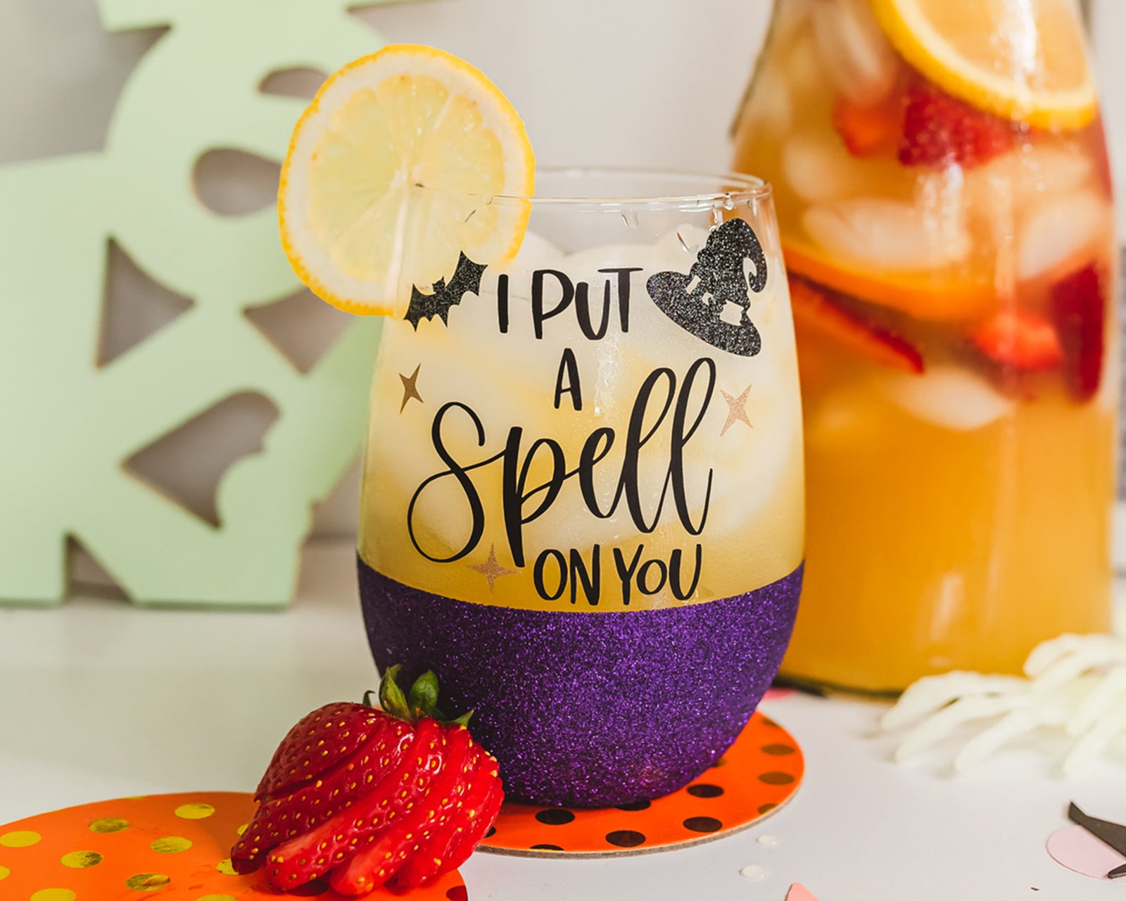 I Put A Spell On You Wine Glass