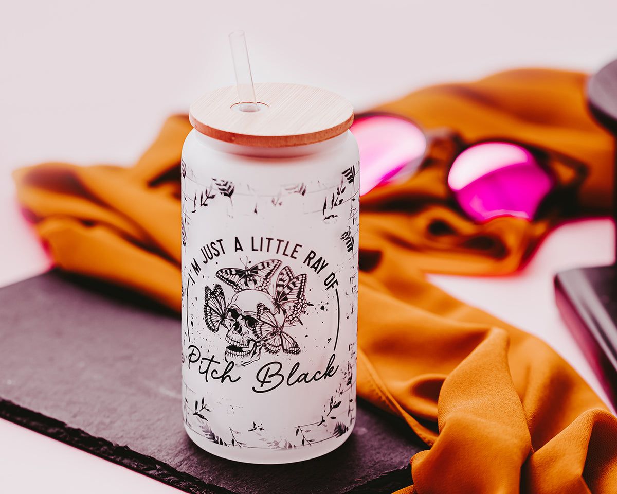 I&#39;m Just A Little Ray Glass Can Tumbler