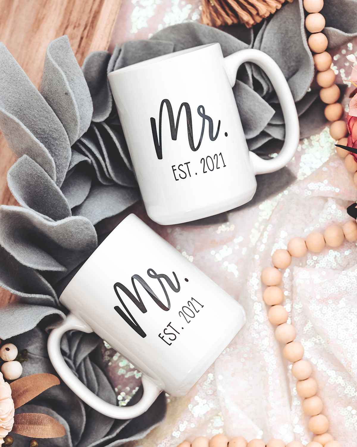 Mr. &amp; Mr. Engagement Mug Set