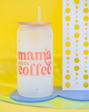 Mama Coffee Glass Cup