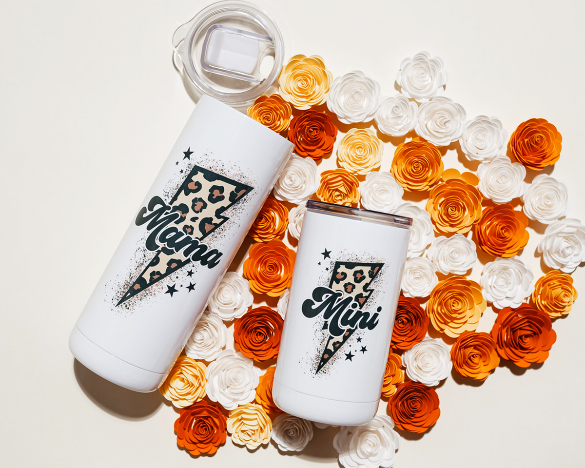 Mama &amp; Mini Leopard Print Tumbler Set