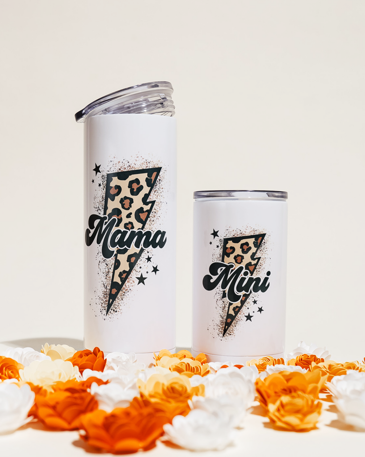 Mama &amp; Mini Leopard Print Tumbler Set