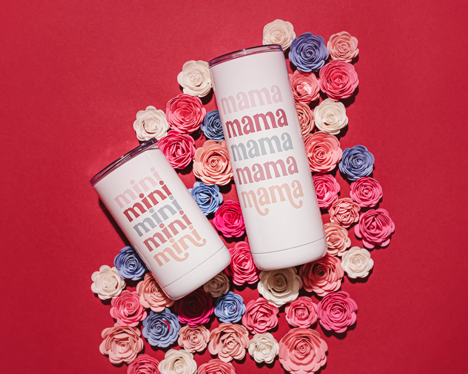 Mama and Mini Retro Matching Tumblers