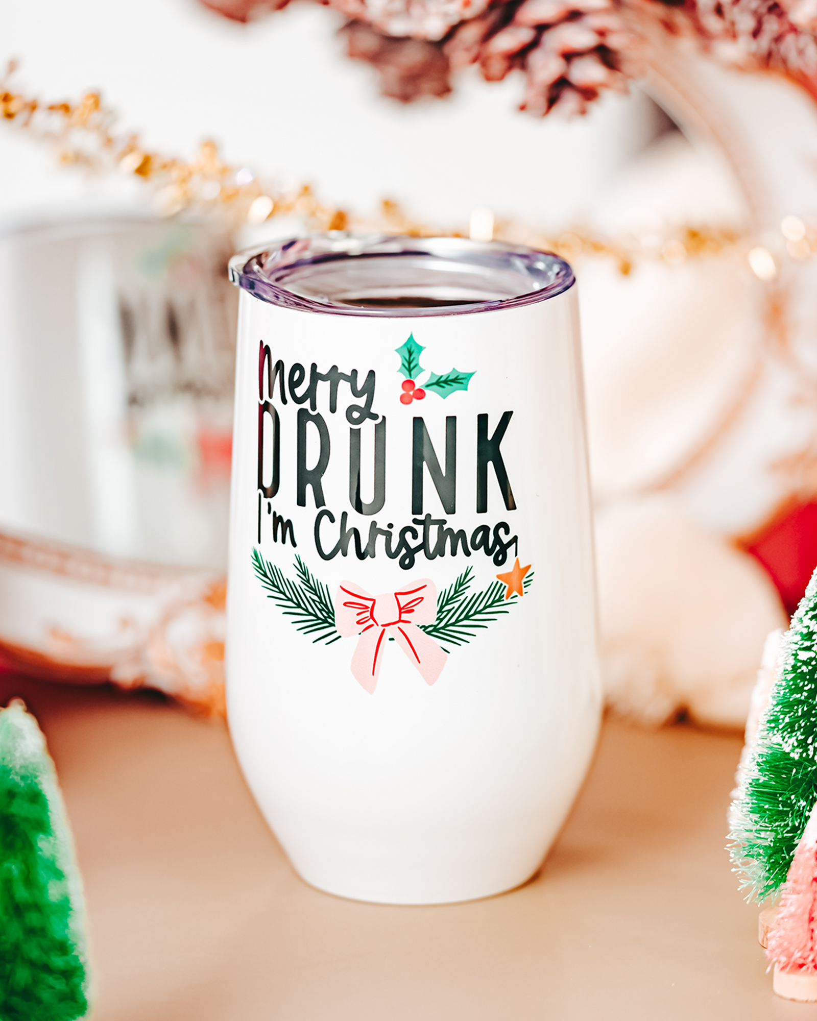 Merry Drunk Wine Tumbler