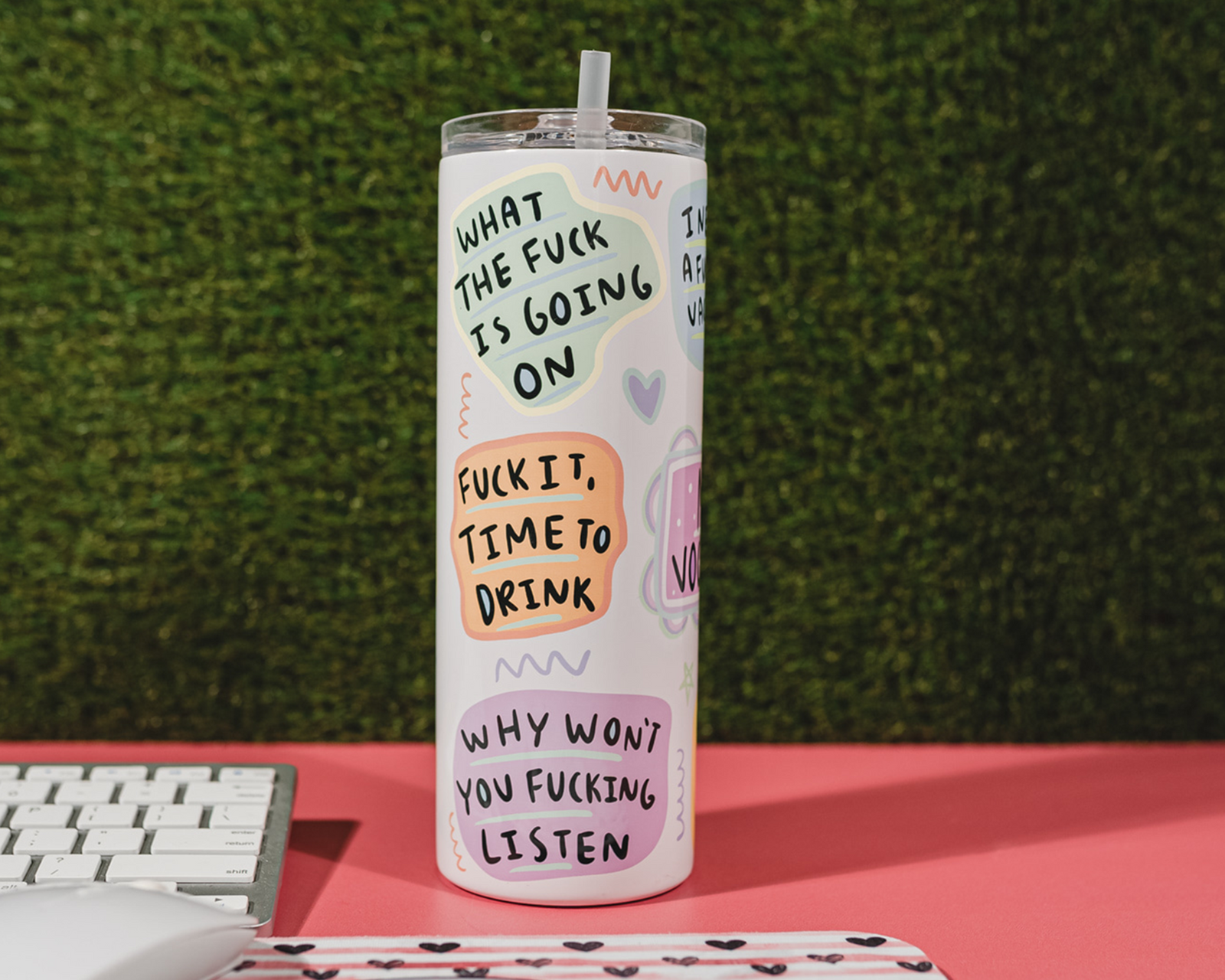 Mom Affirmations Skinny Tumbler