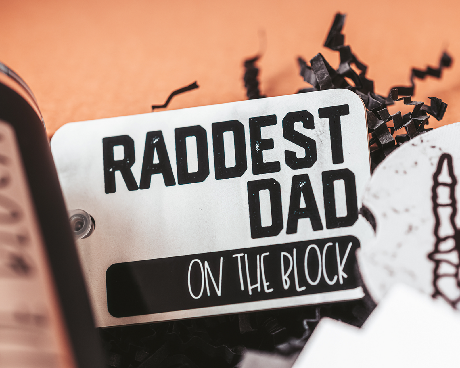 Raddest Dad On The block Keychain
