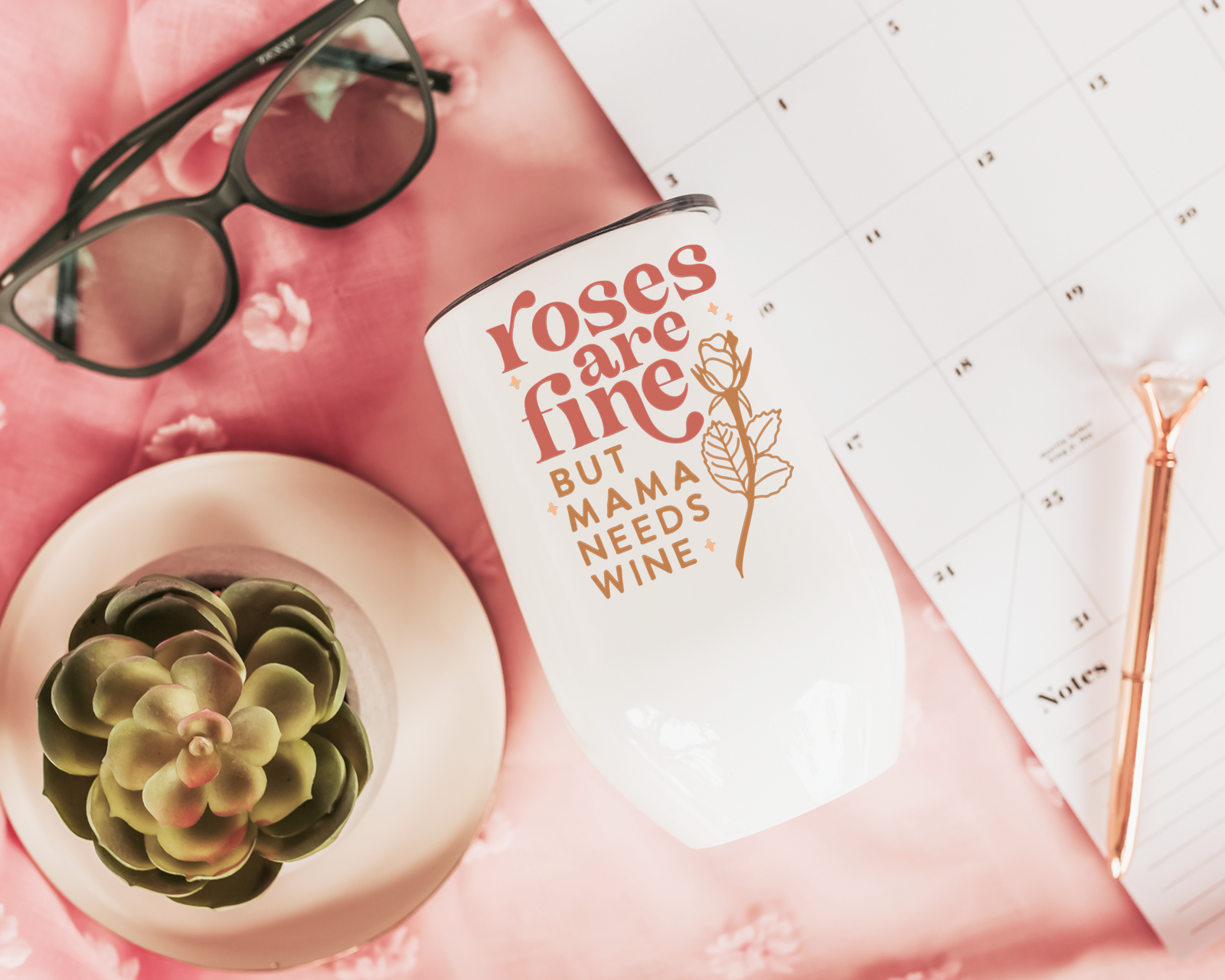 Roses Are Fine Wine Tumbler