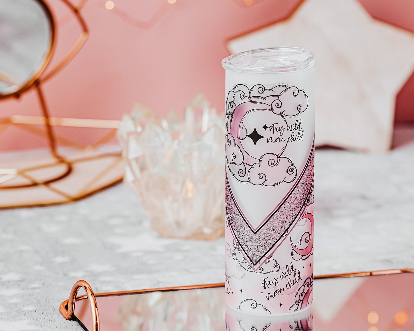 Stay Wild Moon Child Glass Tumbler