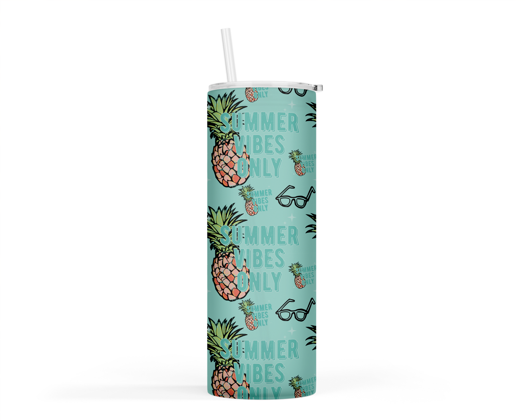 Summer Vibes Only Glass Tumbler