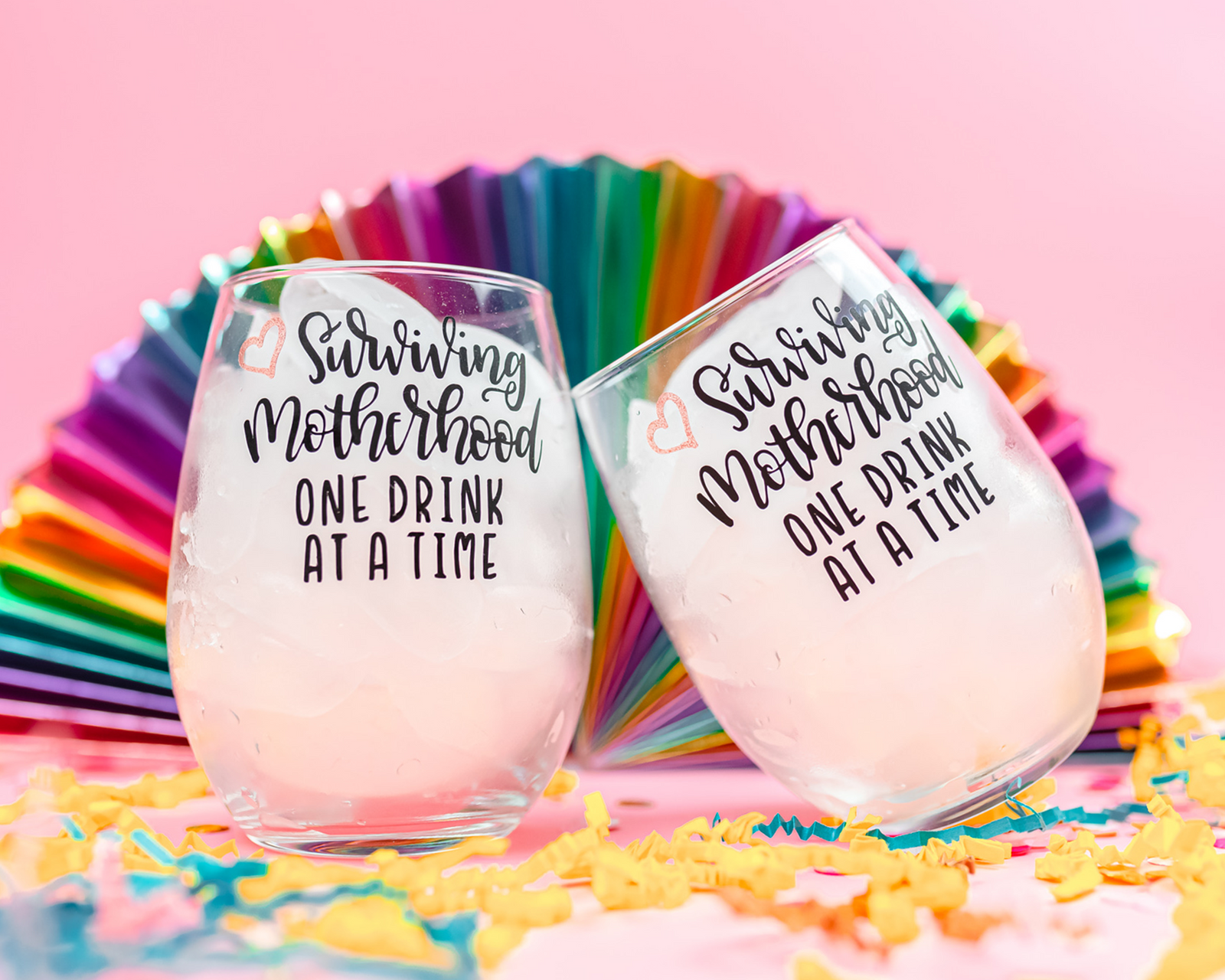 Surviving Motherhood Wine Glass