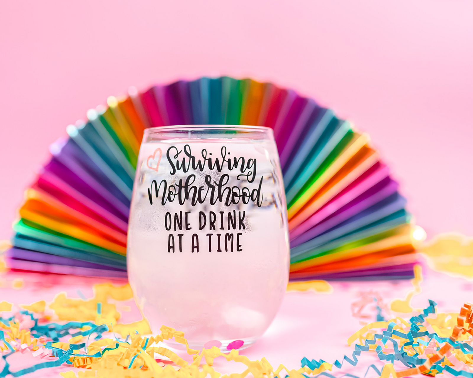 Surviving Motherhood Wine Glass