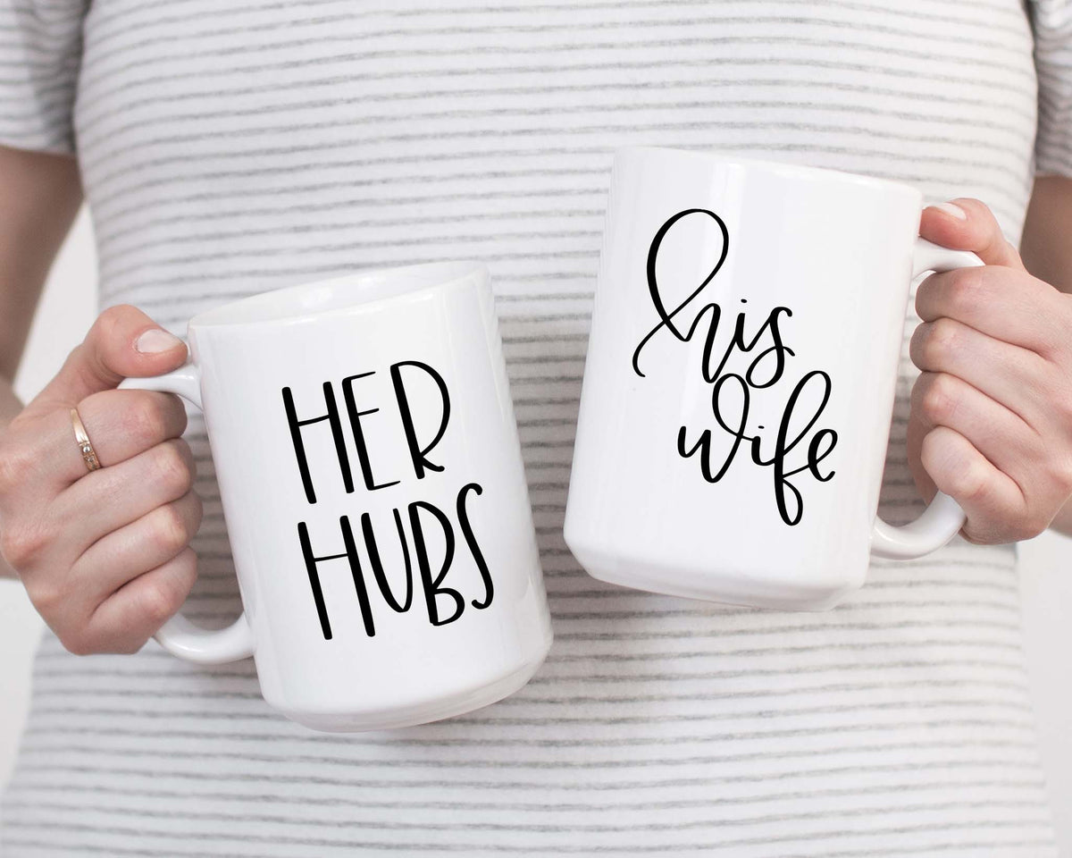 His Wife &amp; Her Hubs Coffee Mug Set