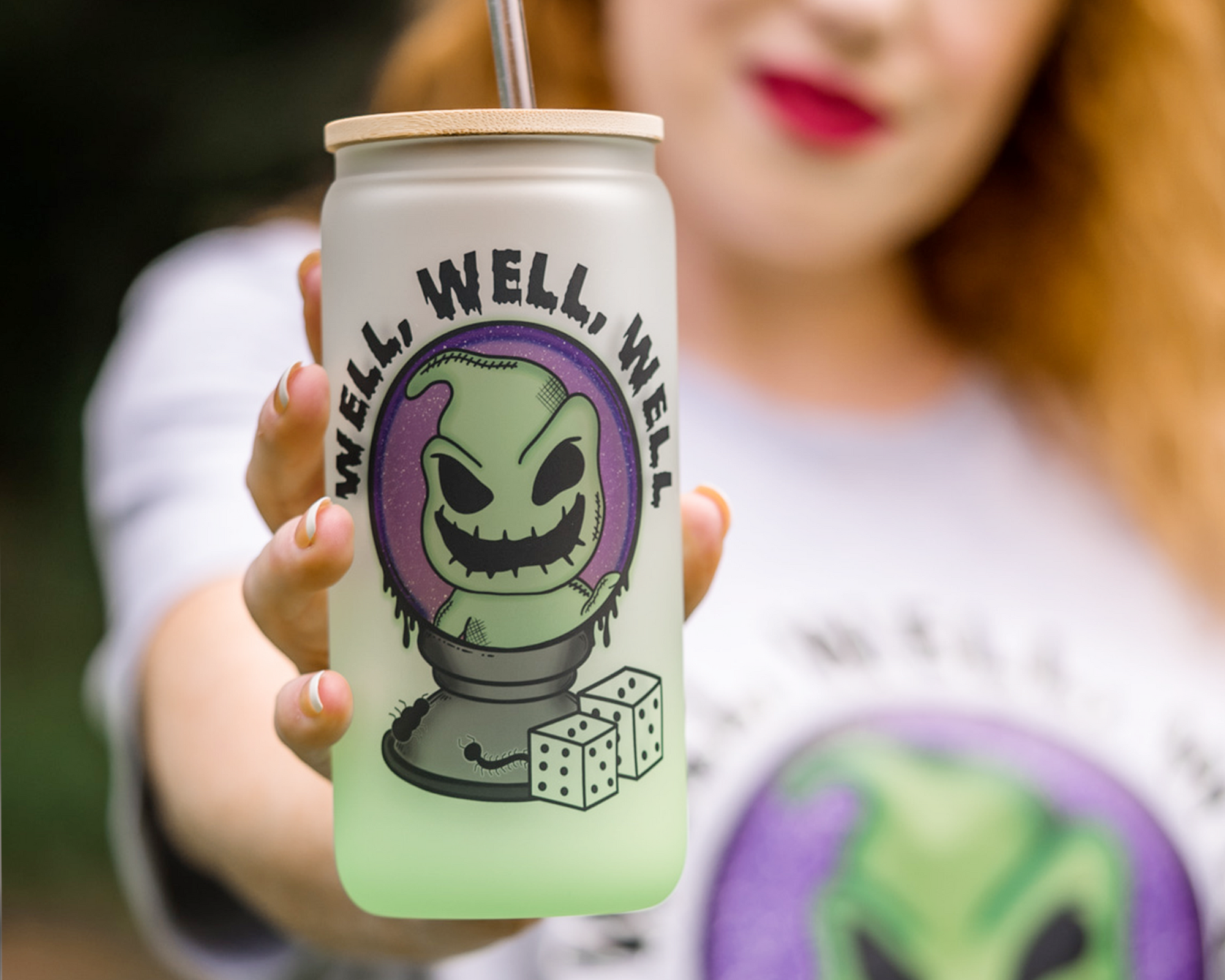 Oogie Boogie Glass Can Tumbler