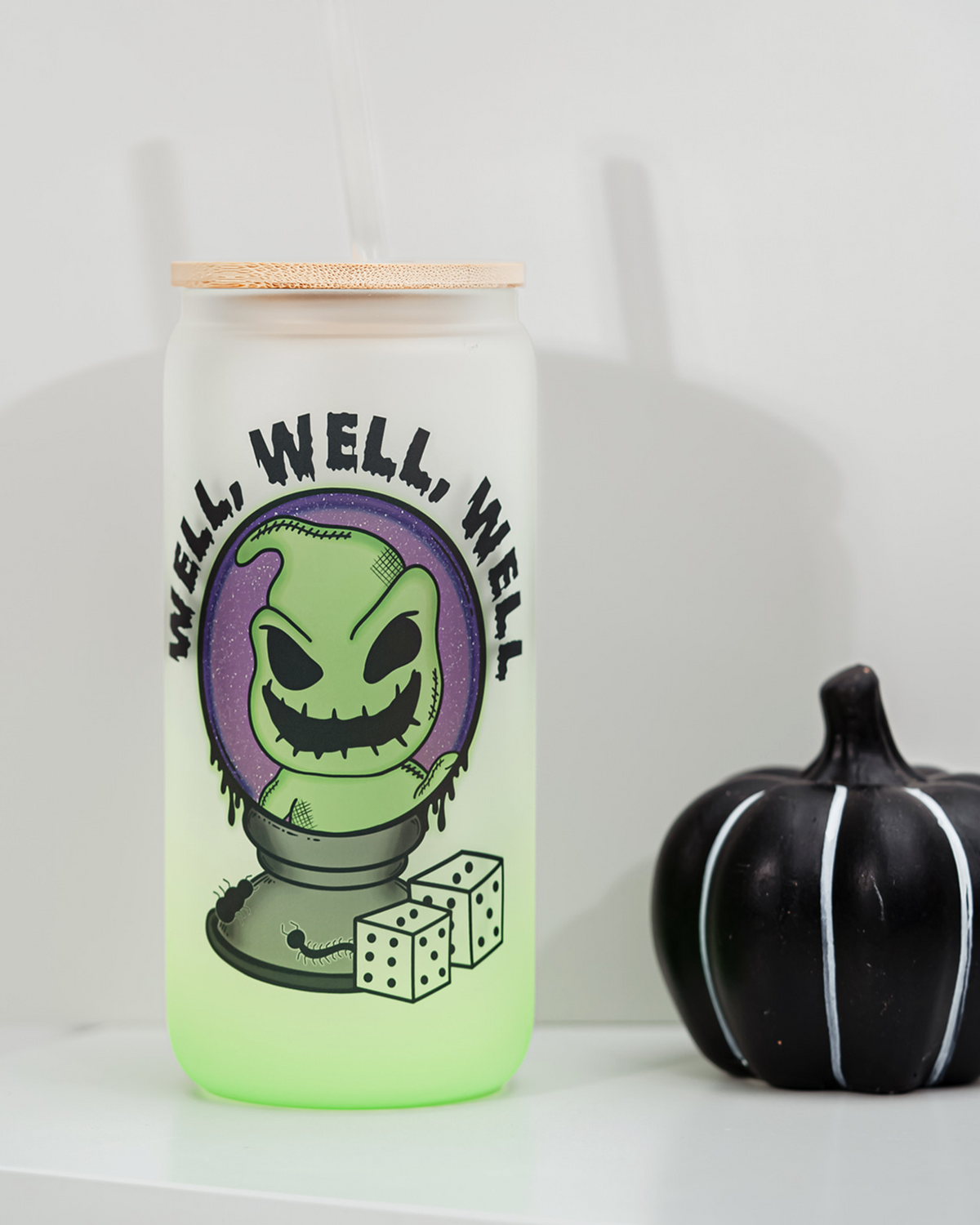 Oogie Boogie Glass Can Tumbler
