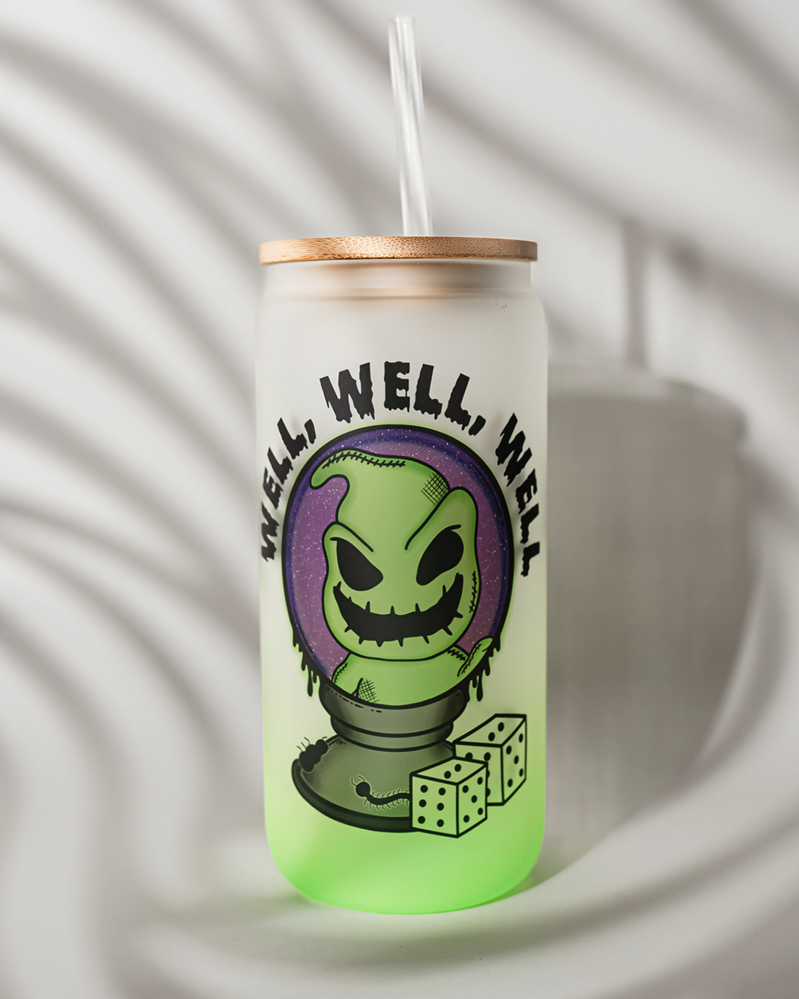 Oogie Boogie Glass Can Tumbler