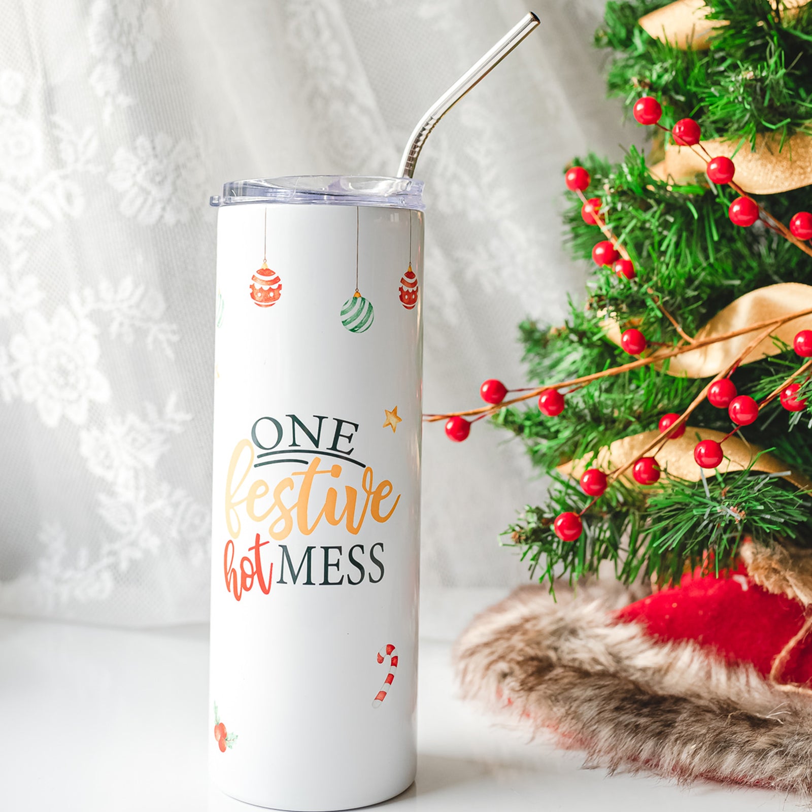 Hot Mess Christmas Tumbler