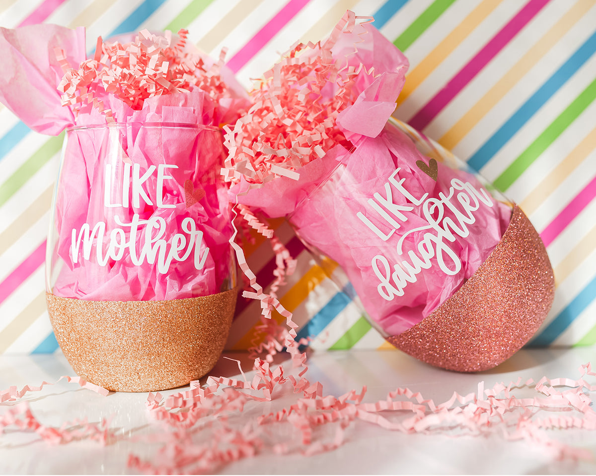 Like Mother Like Daughter Wine Glasses