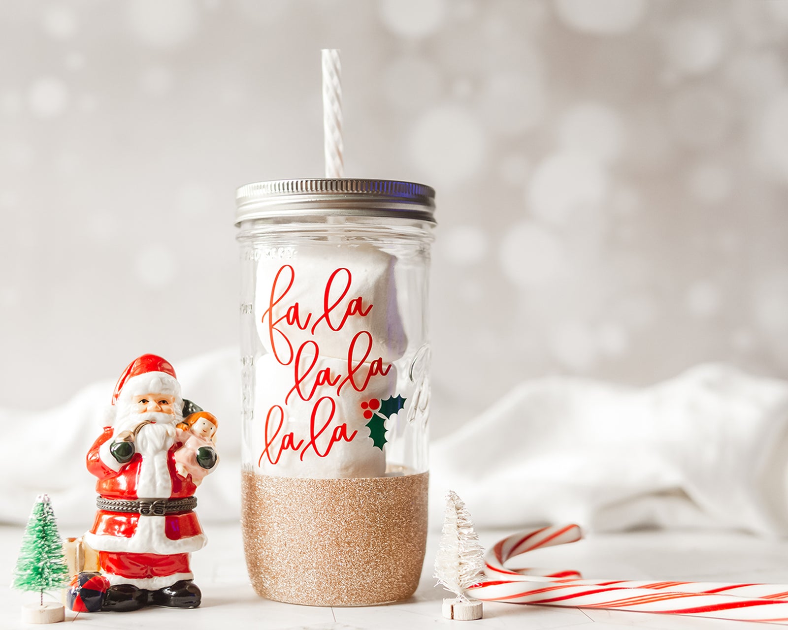Fa La La La La La Mason Jar Tumbler