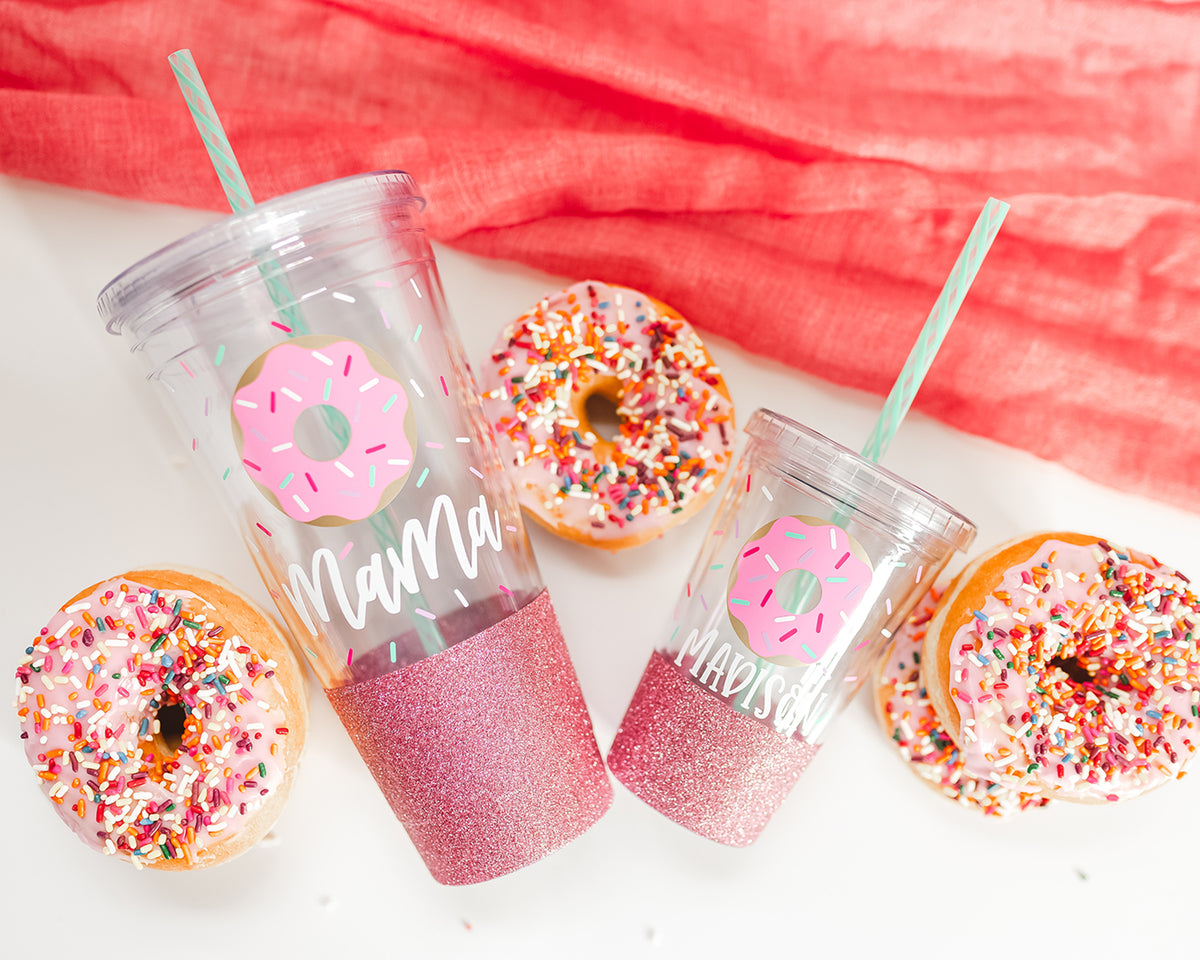Mommy and Me Matching Donut Tumblers