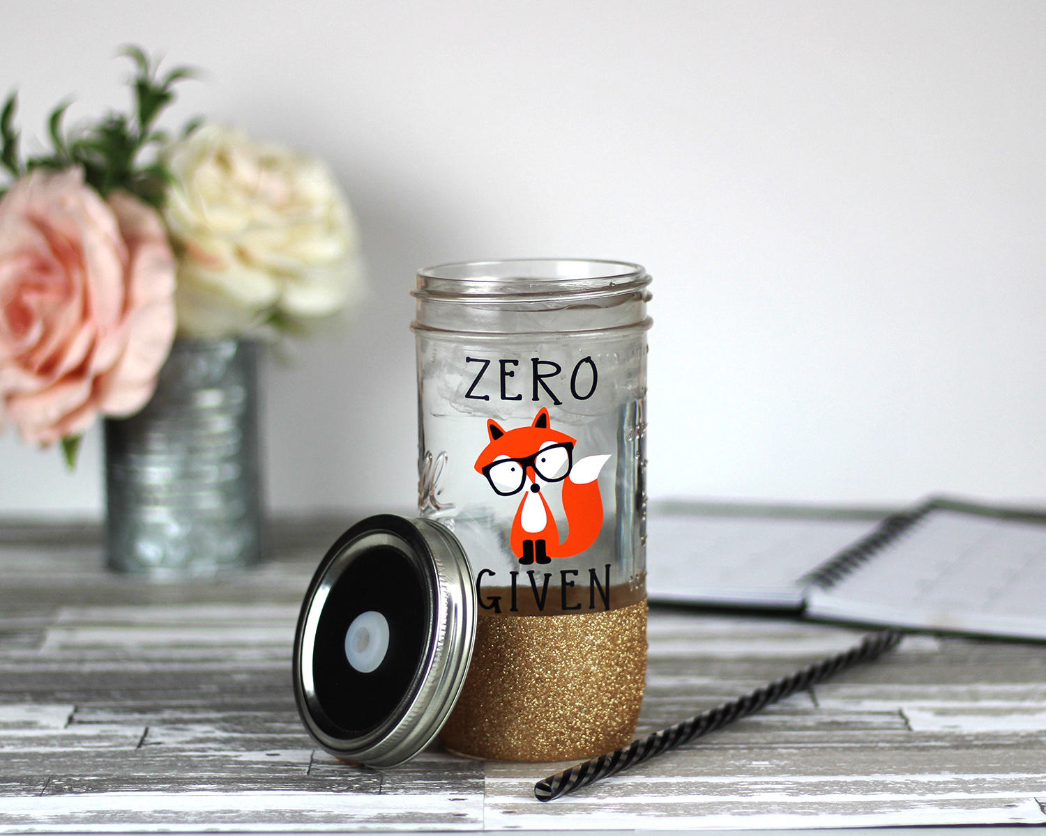 Zero Fox Given Mason Jar Tumbler