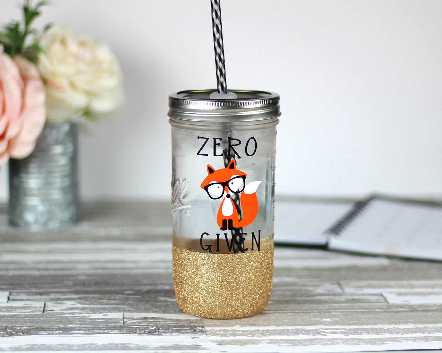 Zero Fox Given Mason Jar Tumbler